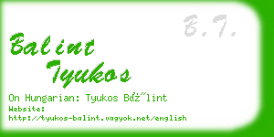 balint tyukos business card